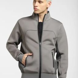 Jack & Jones Steel Grey Slim Fit Textured Jacket-image-43