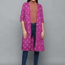 Allen Solly Purple Cotton Printed Shrug-picture-22