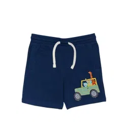 H by Hamleys Boys Navy Applique Shorts-image-57