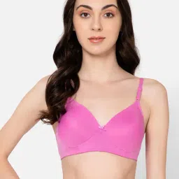 Clovia Pink Full Coverage T-Shirt Bra-image-71