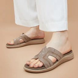 Ginger by Lifestyle Women's Camal Top Stag Tpe Dune Casual Sandals-image-64