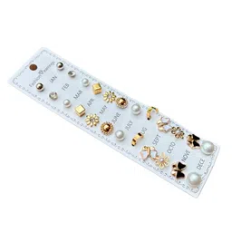 UnfoldSelf Set Of 12 Gold-Plated Artificial Stones and Beads Western Studs image 4