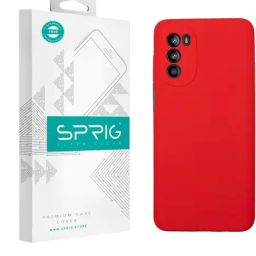 Sprig Liquid Silicone Back Cover for MOTOROLA G52 (Red)-image-40