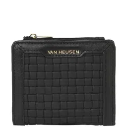 Van Heusen Black Textured Bi-Fold Wallet For Women-picture-15