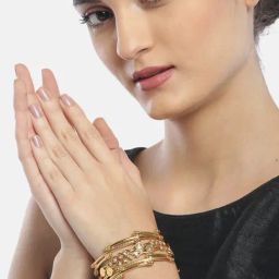 YouBella Gold Plated Bracelet Bangle Set-image-86