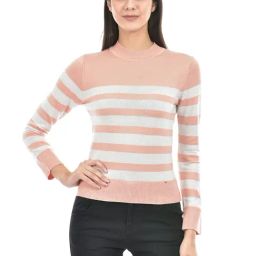 NUMERO UNO Pink & White Striped Sweater-image-41