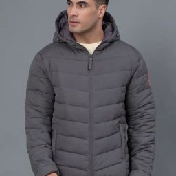 Red Tape Grey Regular Fit Quilted Jacket-image-8