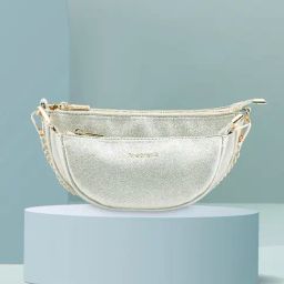 Fastrack Silver Textured Medium Sling Handbag with Pouch-picture-12