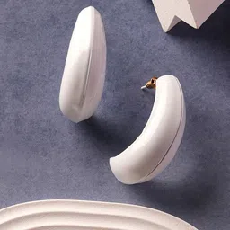 DressBerry Contemporary Half Hoop Earrings-37