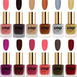 VOLO Set Of 12 Velvet Matte Nail Polish- 8 ml Each-34