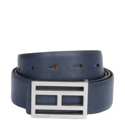 United Colors of Benetton Higley Navy & Tan Leather Textured Reversible Belt-0