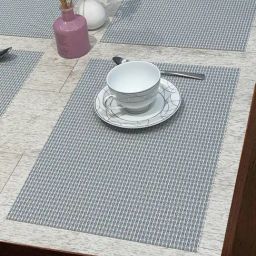 Bianca Luxury Light Grey PVC Solid Placemat - Set of 6-16