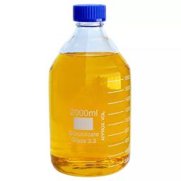 Borosil 2 L Clear Borosilicate Glass Reagent Bottle for KSC010/KSC020 Fume Scrubber, BLA0BGW10001500030-25