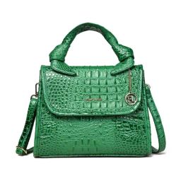 PELLE LUXUR Dark Green Animal Effect Medium Satchel-image-30