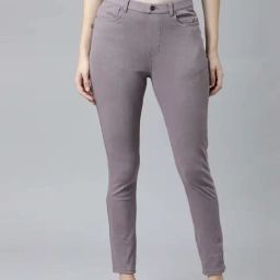 Go Colors! Dusty Purple Mid Rise Jeggings-picture-49