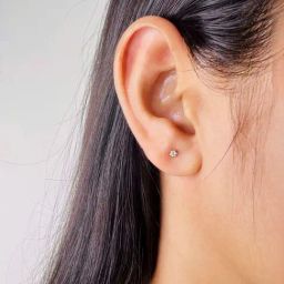 Arte Jewels 925 Sterling Silver Small Solitaire Stud Earrings for Girls Women & Kids-image-2
