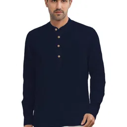 BHUVIKOO Men Navy Blue Kurtas-46