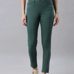 Go Colors! Forest Green Mid Rise Jeggings-image-42