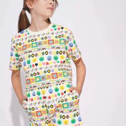 VERO MODA GIRL Kids Cloud Dancer Cotton Printed T-Shirt-image-35