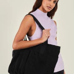 Accessorize London Black Textured Tote Handbag-image-59