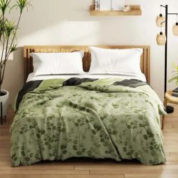 Bianca Denim Feel Green Fabric 192 TC 150 GSM Double Comforter-image-102