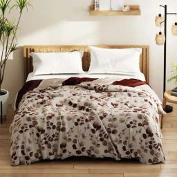 Bianca Denim Feel Brown Fabric 192 TC 150 GSM Double Comforter-13