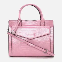 Allen Solly Pink Textured Medium Handbag-picture-28