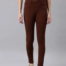 Go Colors! Brown Mid Rise Jeggings-picture-20