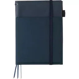 Kokuyo 210 mm A5 B-Lined Synthetic Leather 2-Book Ring Notebook Cover, NO-V685B-DB-23