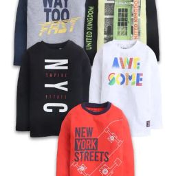 3PIN Boys Multi T-Shirt Pack of 5-19