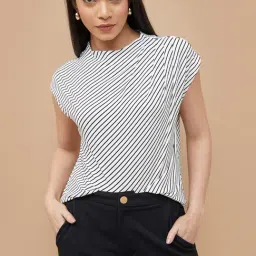 Code By Lifestyle Black Regular Fit Striped Top-picture-35