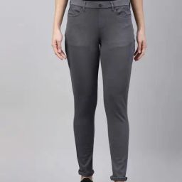 Go Colors! Grey Mid Rise Jeggings-image-90