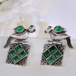 Priyaasi Green Emerald Stone Studded Drop Earring-24