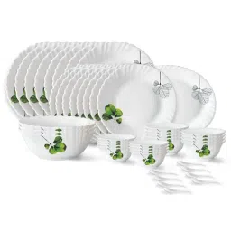 Larah by Borosil Oval White Opalware 44 Pieces Dinner Set-picture-18