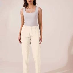 Go Colors! Beige Mid Rise Formal Trousers-image-78