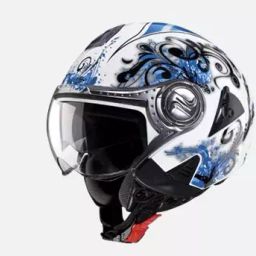 Studds White Xtra Large (600 mm) Open Face Helmet, Downtown D1 Decor-image-42