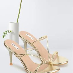 Elle Women's Gold Casual Stilettos-image-36