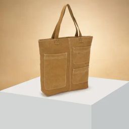 Forever Glam by Pantaloons Khaki Solid Medium Tote Handbag-23