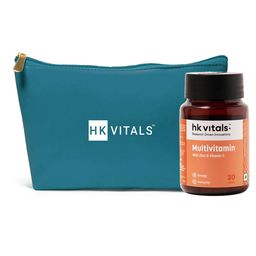 HK Vitals Multivitamin 30 tabs & Personal Care Pouches Blue Combo-5