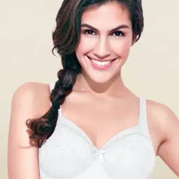 Enamor White Non Wired Non Padded Full Coverage Bra-image-87