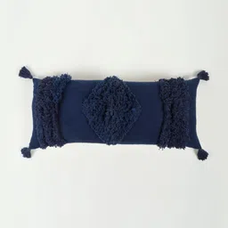 Art Avenue Navy Blue & White Embroidered Rectangle Cushion Covers-54
