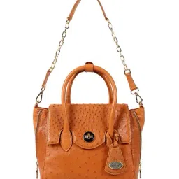 Hidesign Varzy Tan Textured Leather Handbag-image-43