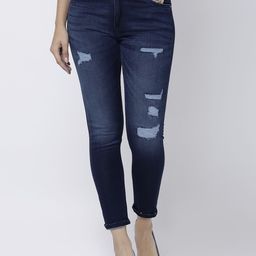 Tokyo Talkies Women Navy Super Skinny Fit Mid-Rise Clean Look Stretchable Jeans-image-37