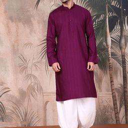 Sangria Men Textured Stylish Cotton Kurta-picture-50