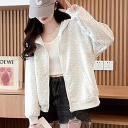JC Mode Women Hooded Front-Open Sweatshirt-image-21
