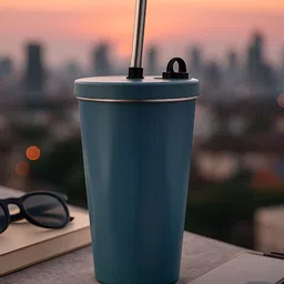 Myntra Elegant Homes Green Single Stainless Steel Solid Double Wall Vacuum Water Bottle-image-70