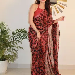 Sitanjali Pure Georgette Bagh Saree-image-96