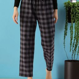 Kryptic Women Pack Of 2 Pure Cotton Mid-Rise Lounge Pants-picture-20