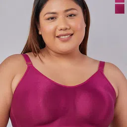 Maashie Pack of 2 Premium Jacquard Fabric Moulded Front Open Non Wired Bra-45