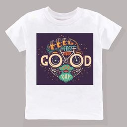 KAVEE Boys Typography Printed Pure Cotton Bio Finish T-shirt-image-72